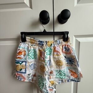 Seafolly Multicolor Patterned Fabric beach shorts; Size: xs